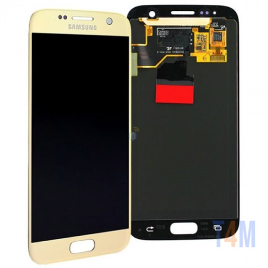SAMSUNG S7/G930F (GH97-18523C/18757C/18761C) TOUCH+LCD WITHOUT FRAME SERVICE PACK GOLD ORIGINAL